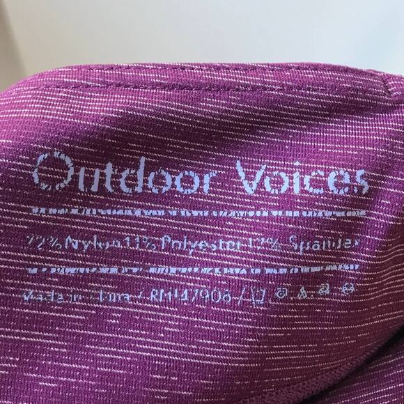 Outdoor Voices Purple 7/8 Striped Leggings - Picture 7 of 7